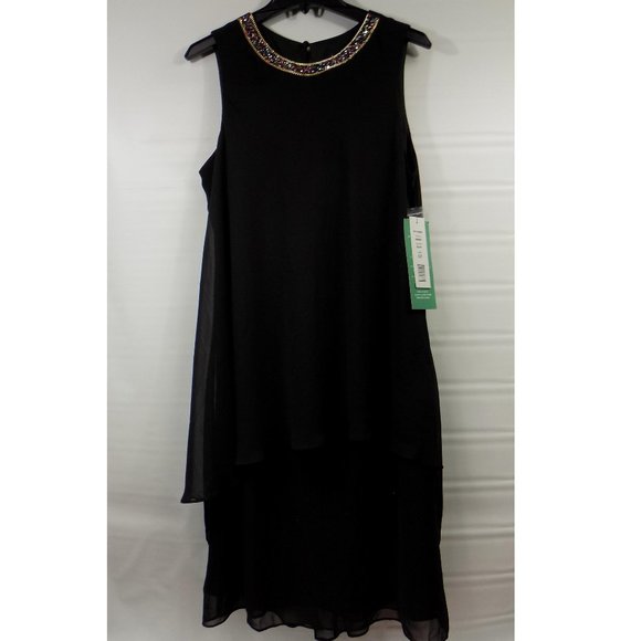 Scarlett Dresses & Skirts - Scarlett Layered Embellished Neck Dress Sz 12 NWT